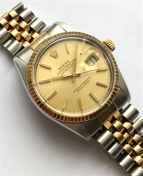 rolex datejust 16013 gold & steel|rolex 16013 years made.